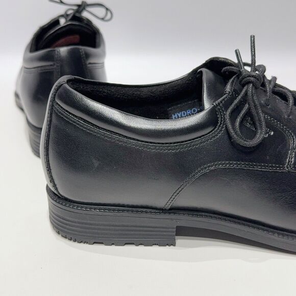 NWOB Rockport Essential Waterproof Apron Toe Oxford Black Leather Men's 9 X-Wide - Picture 12 of 12